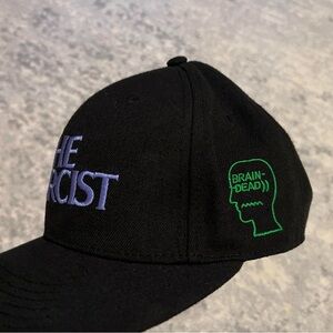 Brain Dead Black Hat with Green & Light Purple Embroidery